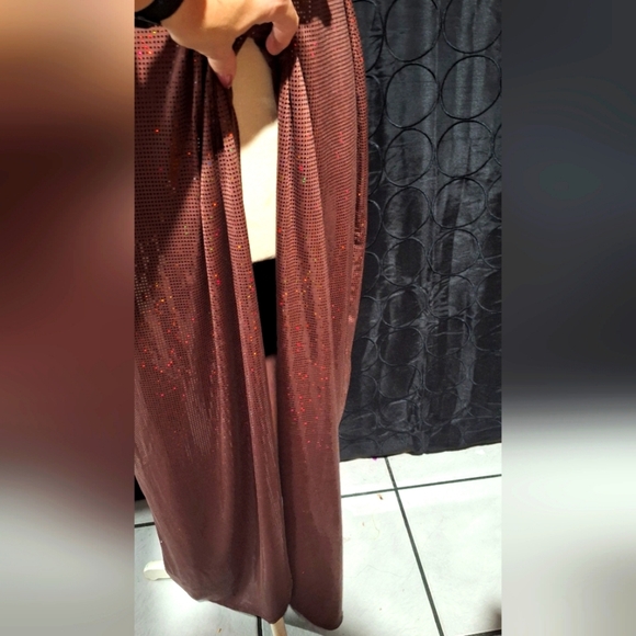 NWT Pretty little things Chocolate spaghetti strap evening dress - Picture 6 of 10